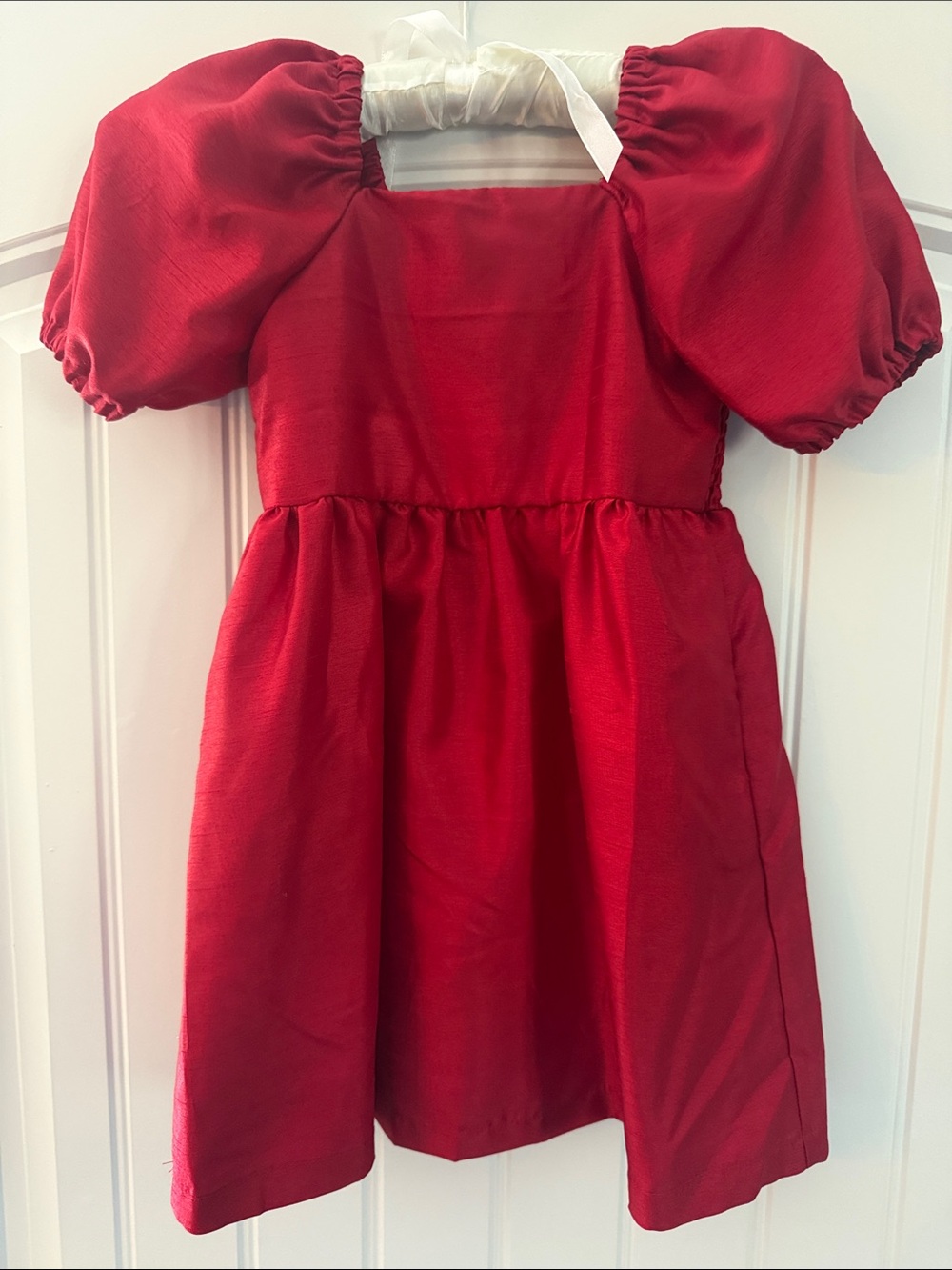Copper Key Girls Size 6 Red Puff-Sleeve Party Dress